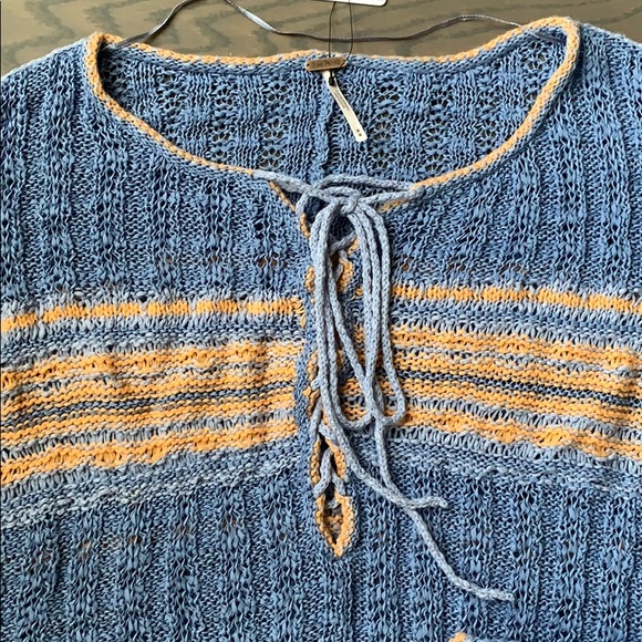 NWT Free People Marina Bay Lace-Up Sweater - Picture 7 of 12